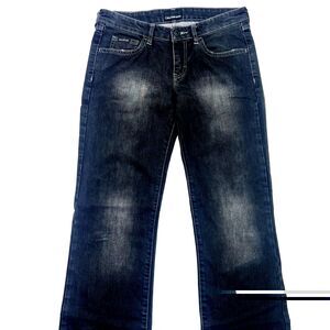 Calvin Klein Womens Jeans Size 28/32 Black Denim BootCut  Button